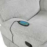 Chablis Glider Recliner W/Heat & Massage-Mist Gray