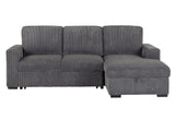 U2660 Grey L Sectional Pullout
