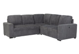 U2660 Grey Sectional Sofa-Without Chaise