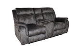 Park City Console Loveseat W/ Dual Recliners-Slate
