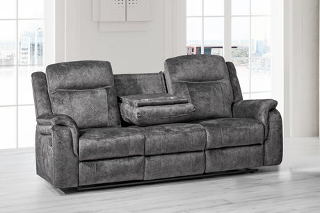 Park City Sofa W/Dual Recliner-Slate