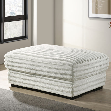 Embrace 41" Ottoman-White