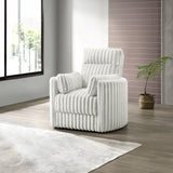 Embrace Swivel Accent Chair-White