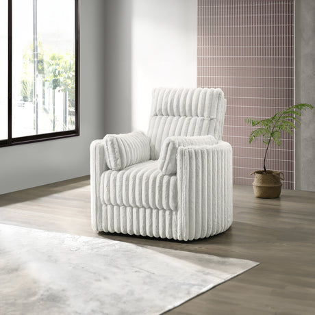 Embrace Swivel Accent Chair-White
