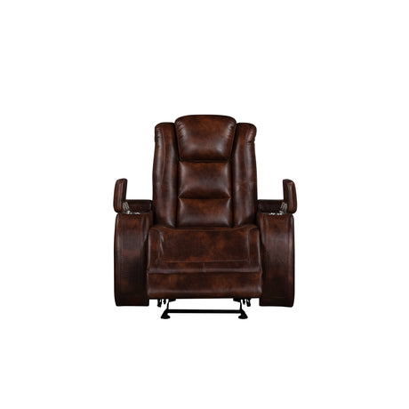 Chester Glider Recliner W/Pwr Hr & Fr-Brown