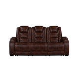 Chester Reclining Sofa W/Pwr Hr & Fr-Brown