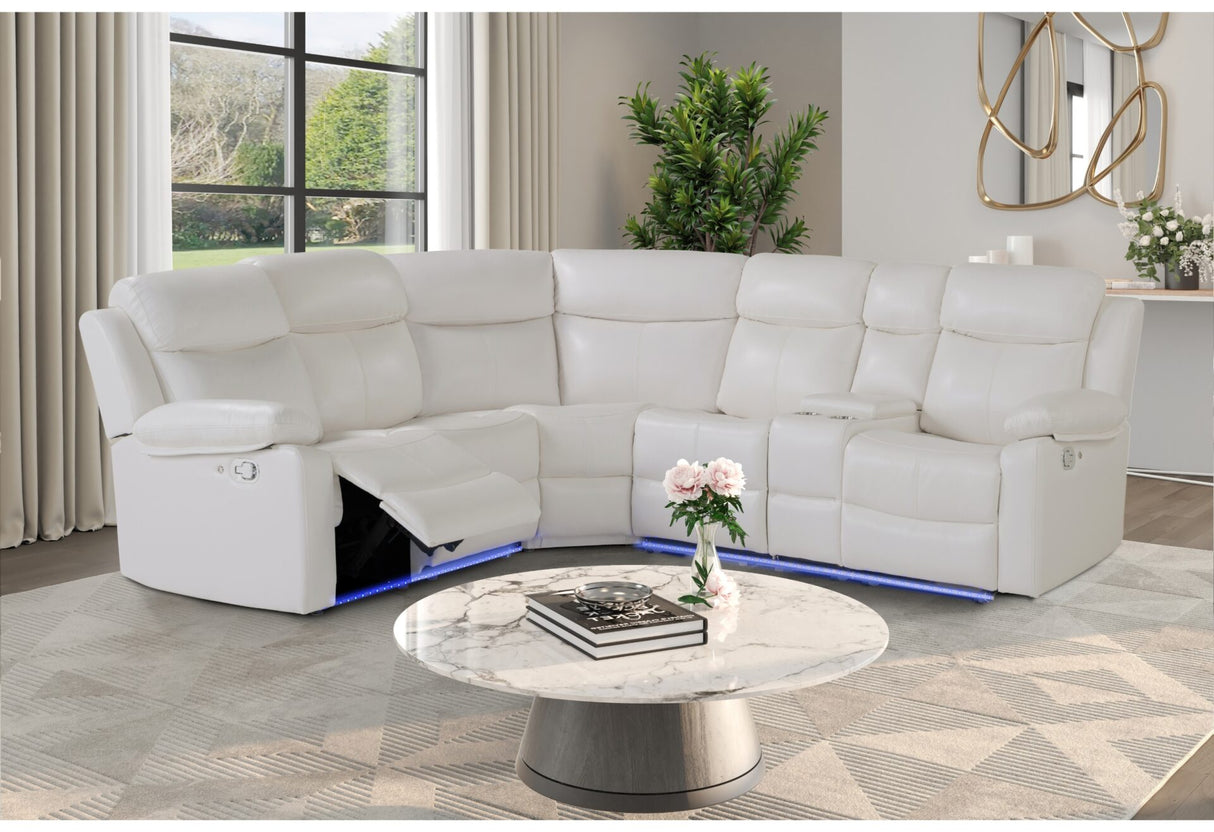 U6026 Blanche White Sectional Sofa