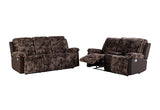 U6028 Brown Reclining Sofa-Console Reclining Loveseat