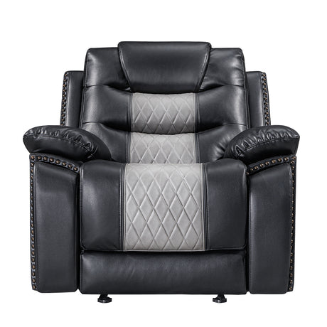 Nikko Glider Recliner-Black/Gray