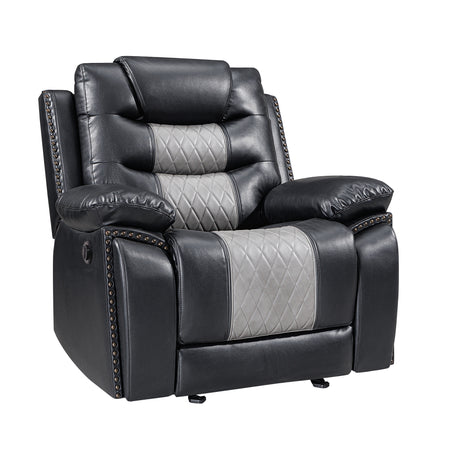 Nikko Glider Recliner W/Pwr Fr-Black/Gray