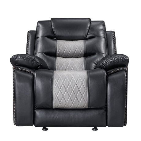 Nikko Glider Recliner W/Pwr Fr-Black/Gray