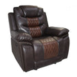 Nikko Glider Recliner W/Pwr Fr-Brown