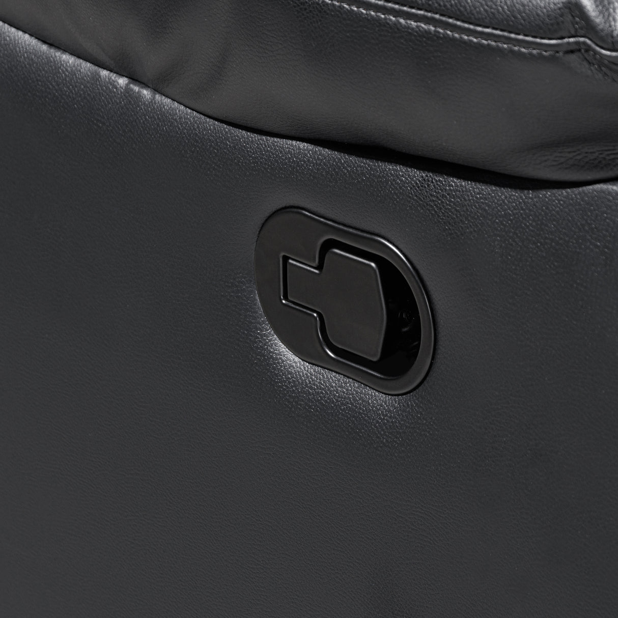 Nikko Sofa W/Dual Recliner-Black/Gray