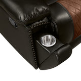 Nikko Sofa W/Dual Recliner-Brown