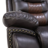 Nikko Sofa W/Pwr Fr-Brown