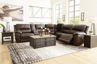 Dunleith Power Reclining Sectional - galleria furniture outlet