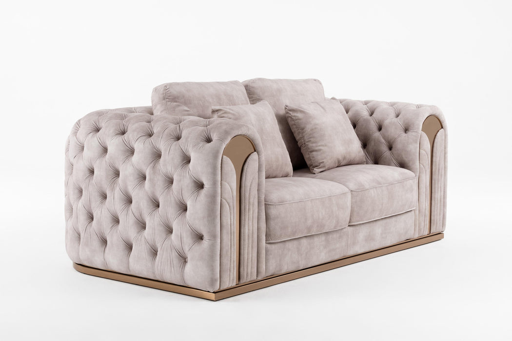 Divani Casa Dosie Transitional Loveseat