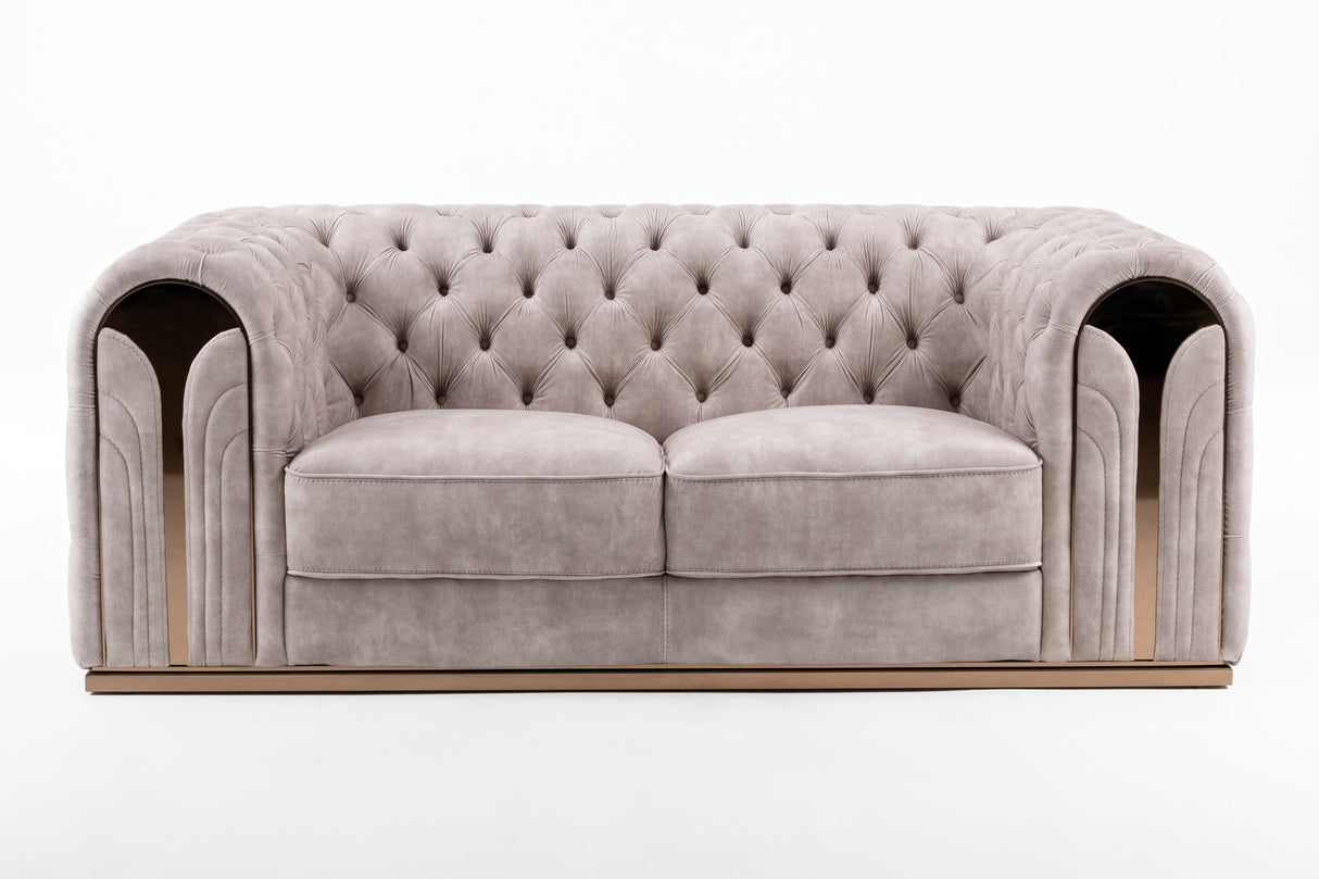 Divani Casa Dosie Transitional Loveseat