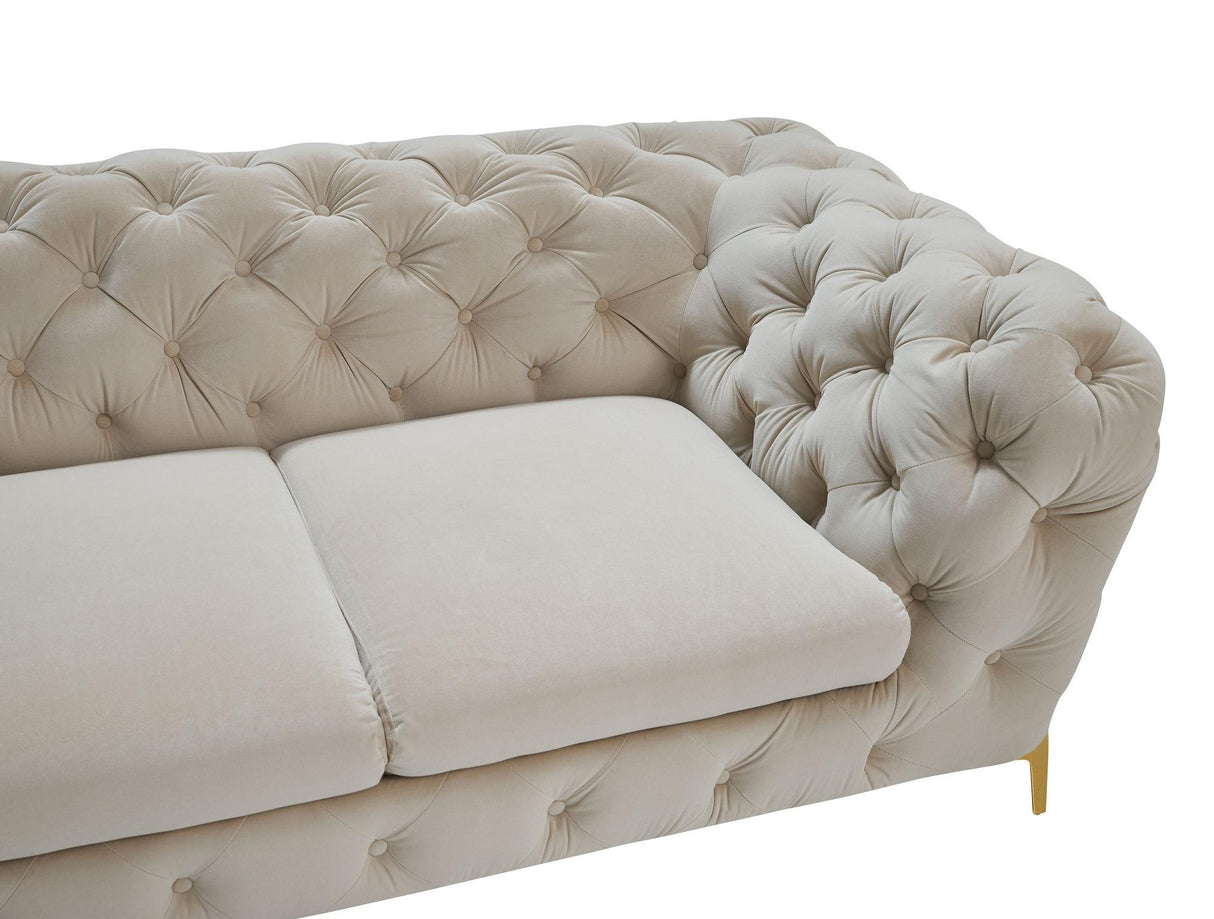 Divani Casa Quincey Transitional Loveseat - galleria furniture outlet
