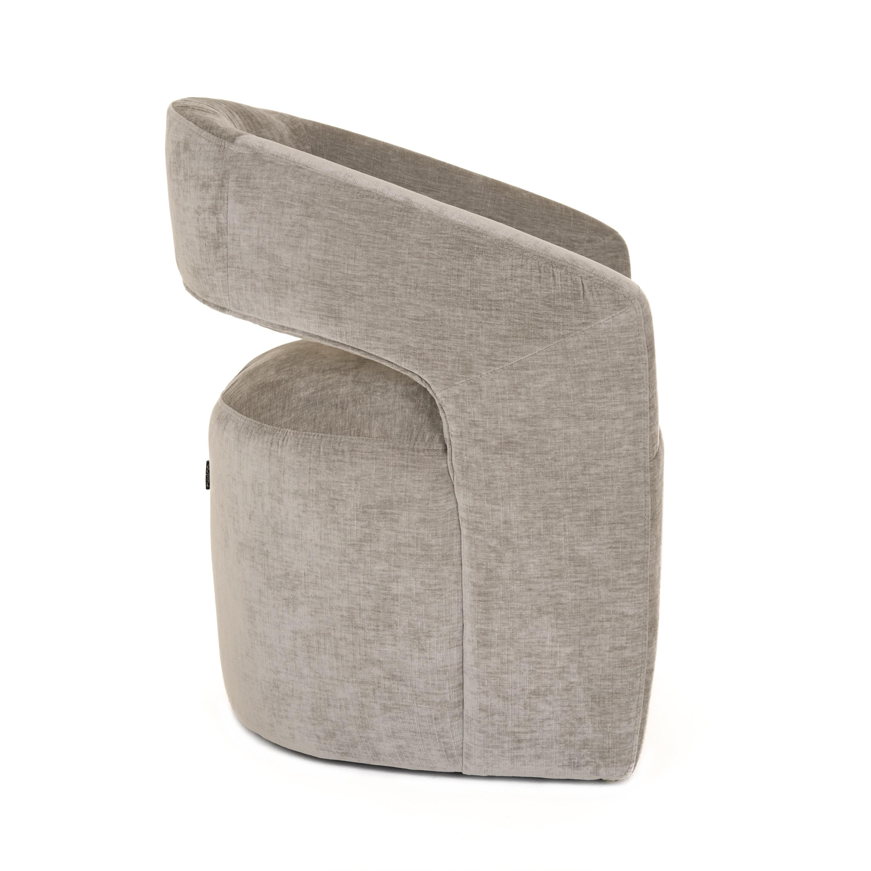 Modrest Angie Modern Beige Fabric Dining Chair - Thumbnail 5
