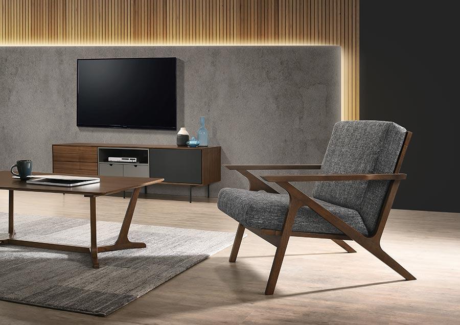 Modrest Candea Mid-Century Lounge Chair