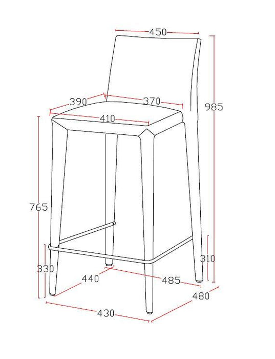 Modrest Medford Mid-Century Bar Stool