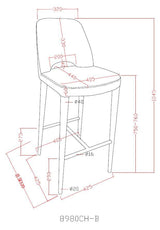Modrest Williamette Mid-Century Bar Stool