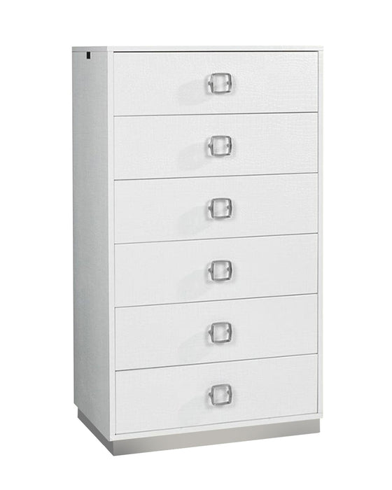 Victoria White Crocodile Lacquer 6 Modern Dresser image