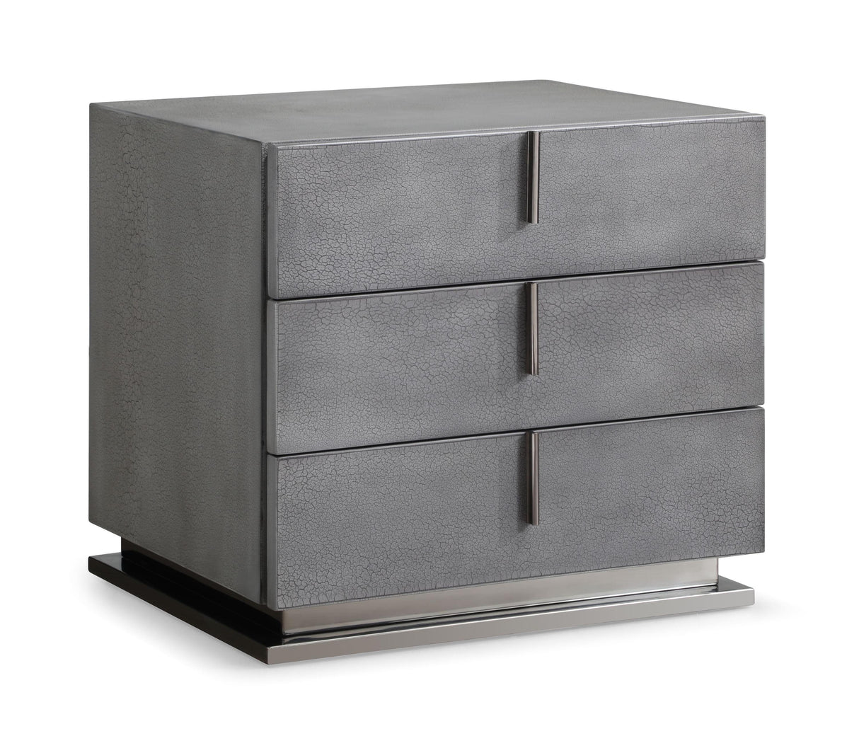Modrest Buckley Cracked Grey 3 Modern Nightstand