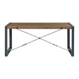 Elements International Industrial Dining Table in Gunmetal and Brown image