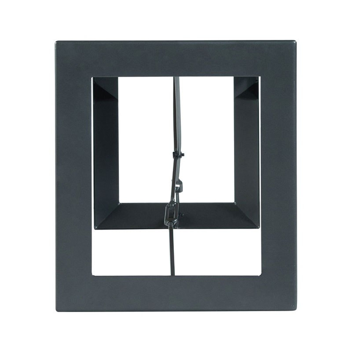 Elements International Industrial Dining Table in Gunmetal and Brown