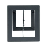 Elements International Industrial Dining Table in Gunmetal and Brown