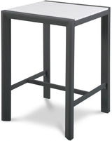 Nizuc White manufactured wood Outdoor Patio Aluminum Square Bar Table