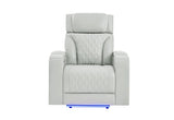 U8611 Blanche Power Recliner with Power Headrest and LED