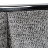 Buckley - Modern Grey & Black Stainless Steel Bed w/ Nightstands