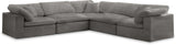 Cozy Grey Velvet Cloud Modular Sectional