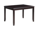 GIA 5PC 48" RECT. DINING TABLE & 4 CHAIRS-EBONY