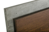 Conner Modern Dark Walnut & Faux Concrete Bed