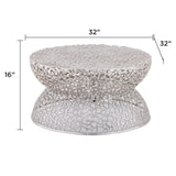 T3704-35 COFFEE TABLE SILVER