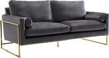 Mila Grey Velvet Sofa