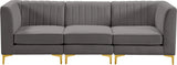 Alina Grey Velvet Modular Sofa