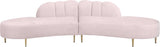 Divine Pink Velvet 2pc. Sectional