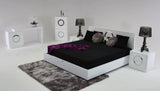 Ovidius - Modern White Crocodile Lacquer Bed