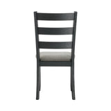 Martin Side Chair with Grey Fabric - Black Finish (2 Per Carton)