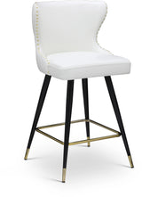 Hendrix White Faux Leather Counter/Bar Stool