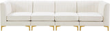 Alina Cream Velvet Modular Sofa