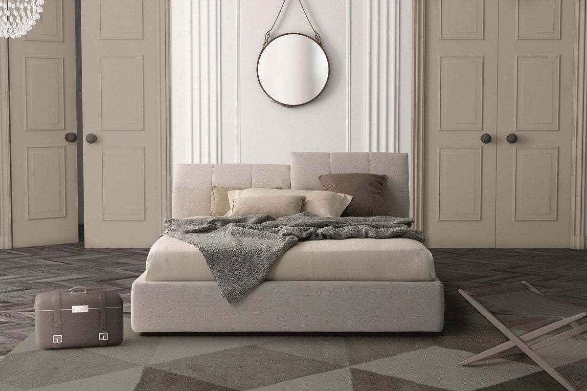 J&M Furniture Tower King Storage Bed in Beige