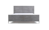 Charlene Modern Grey Elm & Stainless Steel 4-Piece Bedroom Set