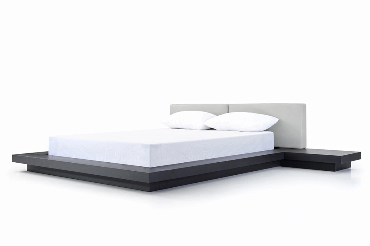 Opal Modern Wenge & Grey Platform Bed
