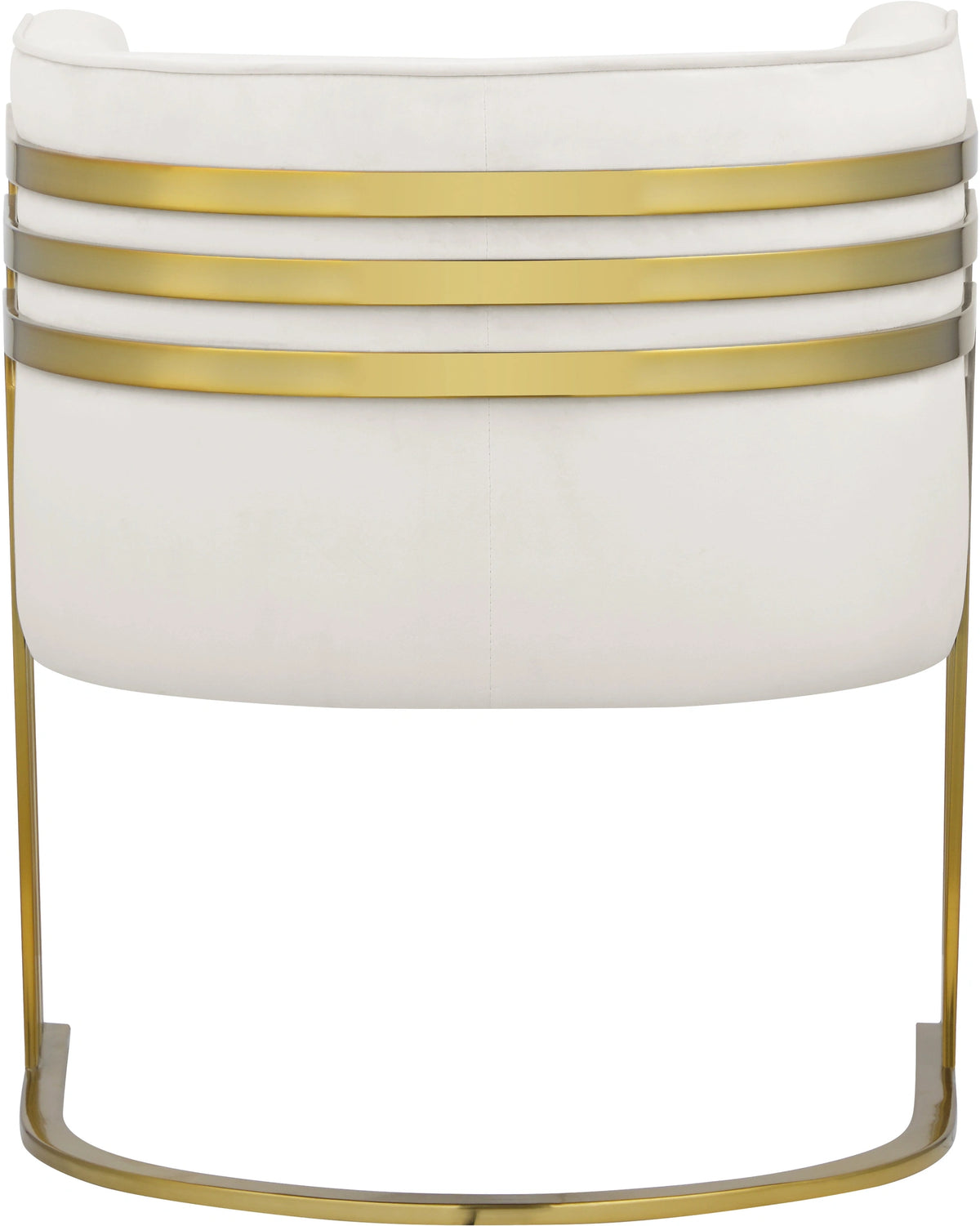 Rays Cream Velvet Accent Chair